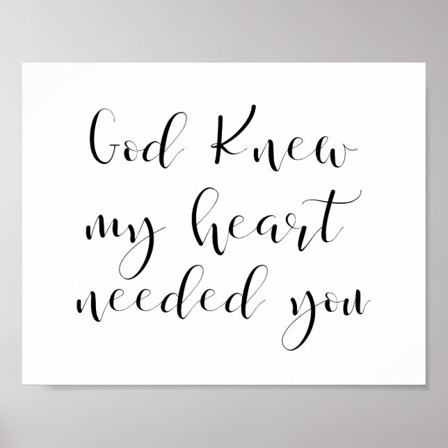 God knew my heart need you poster  (Frente)