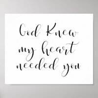 God knew my heart need you poster 