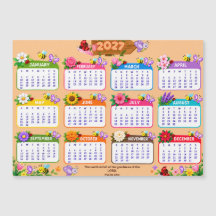 God’s Creation Flowers 2027 Christian Calendar