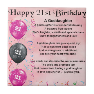 Godchild Poem - aniversário de 21 anos Design