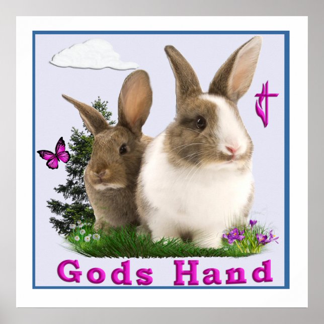 Gods Hand Bunny Poster (Frente)