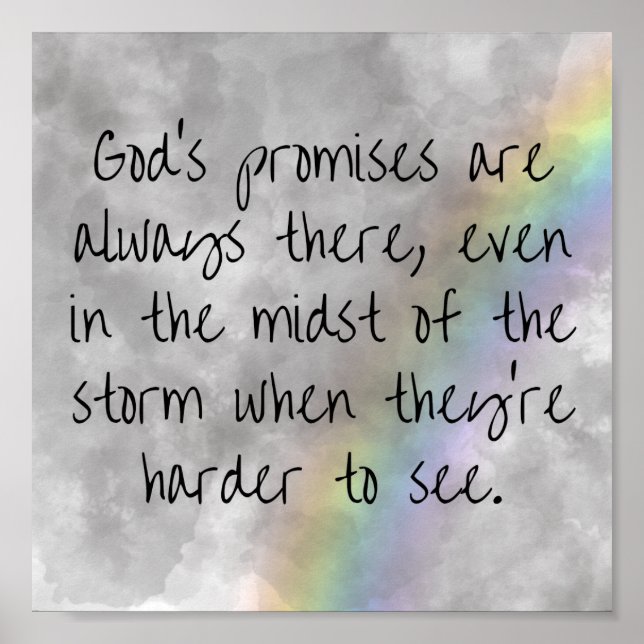God's Promises Poster - Hope in the Storm (Frente)