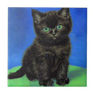 Gogh Style Black Kitten