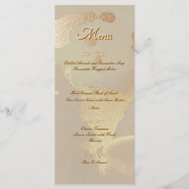 Gold Alcohol Ink Elegant Flat Menu