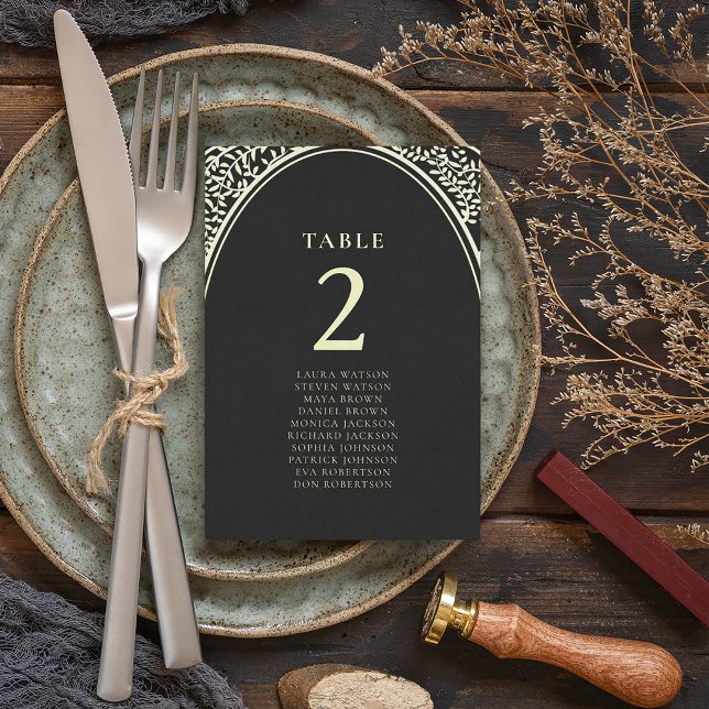 Gold and Black Wedding Seating Chart (Criador carregado)