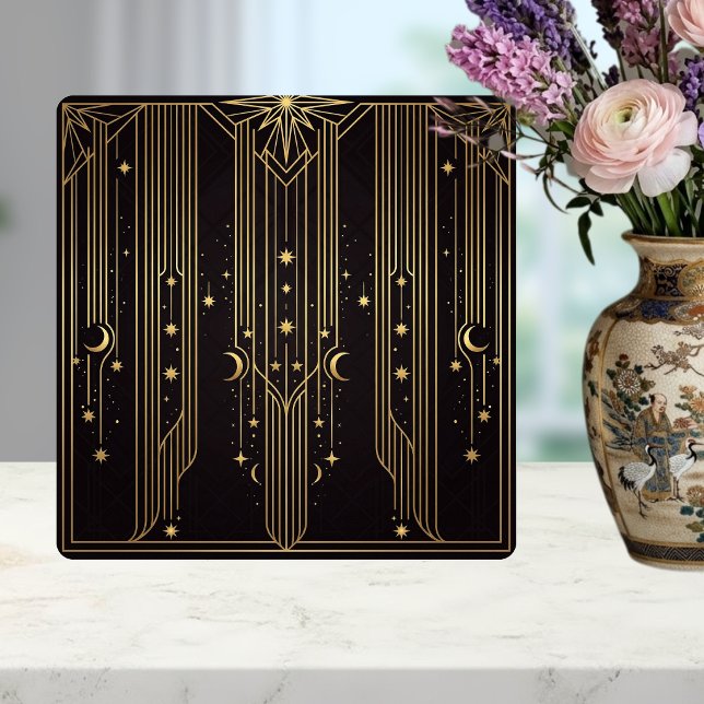 Gold Art Deco Celestial Stars Moons Pattern  (Criador carregado)