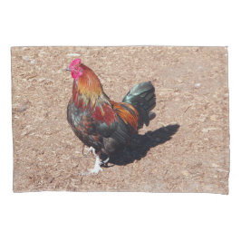 Gold Cockerel Rooster pillow case