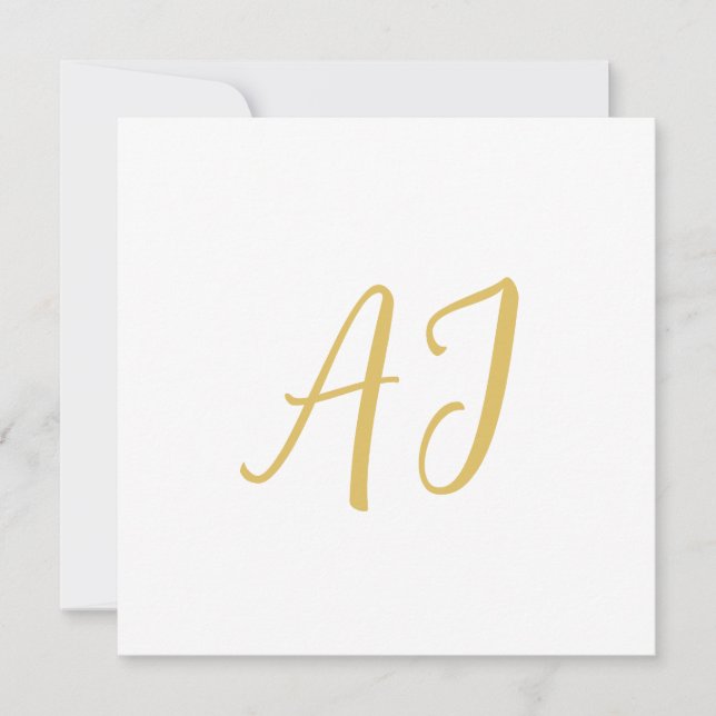 Gold Color Monogram Professional Classical Initial (Frente)