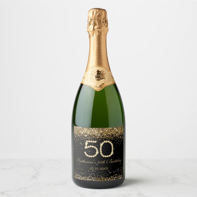 Gold Diamonds 50th Birthday Favor (Frente)