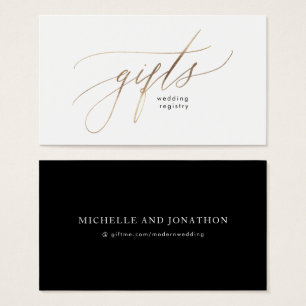 Gold Foil Calliographic Modern Wedn Gift Registry