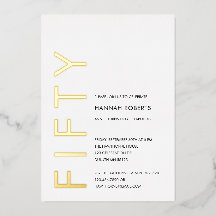 Gold Foil Fifty and Fabulous 50th Birthday Party