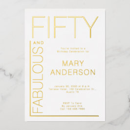 Gold Foil Fifty and Fabulous 50th Birthday Party