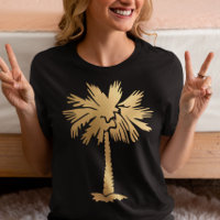 Gold Foil Olhe Palm Tree Summer Beach