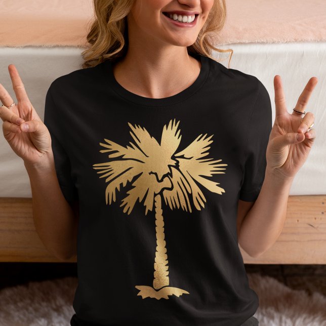 Gold Foil Olhe Palm Tree Summer Beach (Criador carregado)