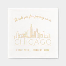 Gold Foil Personalizado Chicago Evento Corporativo