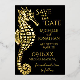 Gold Foil Seacavalo Beach Casamento Salve a Data