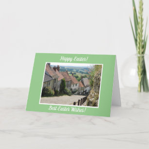 Gold Hill, Shaftesbury, Dorset - Cartão de Páscoa
