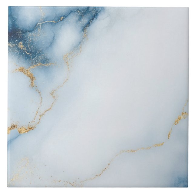 Gold Marble Blue Pattern  (Frente)
