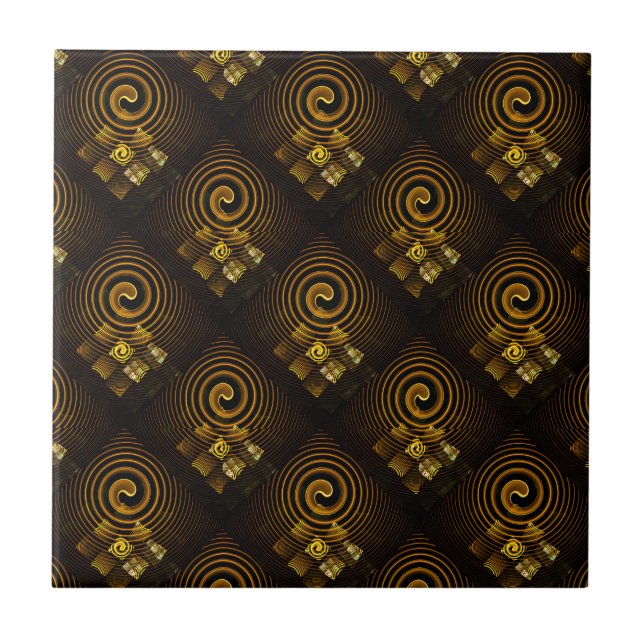 Gold Modern Boho Elegant Abstract Art Pattern #502 (Frente)