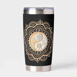 Gold & Silver Mandala water bottle