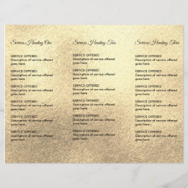 Gold Spa, Menu de Massagem e Cabelereiro & Preços