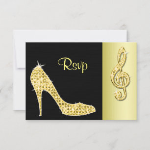 Gold Stiletto & Treble Cleft RSVP