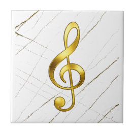 Gold Treble Clef Marble Home Decor
