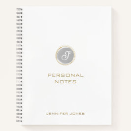 Gold Typography Gray Watercolor Monogram Name