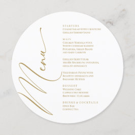 Gold & White Modern Elegant Menu bohemian