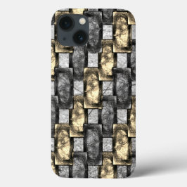 Golden and gray stain, carved rectangular pieces