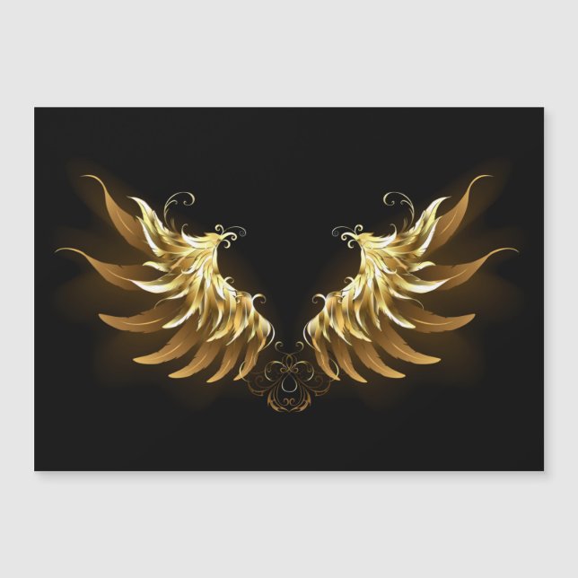 Golden Angel Wings on Black background (Frente)