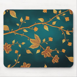 Golden Branches Elegance Mouse Pad