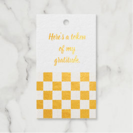 Golden Checkered “Thank You” Tag 