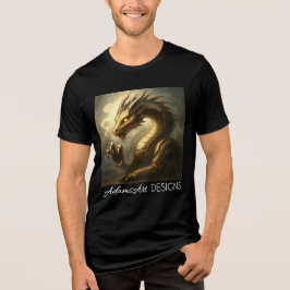 Golden Clockwork Dragon Fantasy Art 