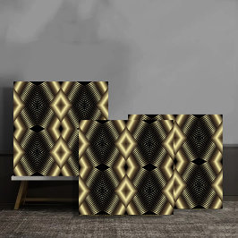 Golden Diamond Radiance gold geometric art