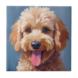 Golden Doodle | Pintura em Aquarela de Cachorro Pe