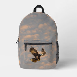 Golden Eagle in Cloudy Sky Backpack