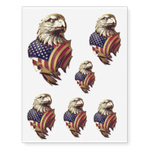 Golden Eagle with American Flags