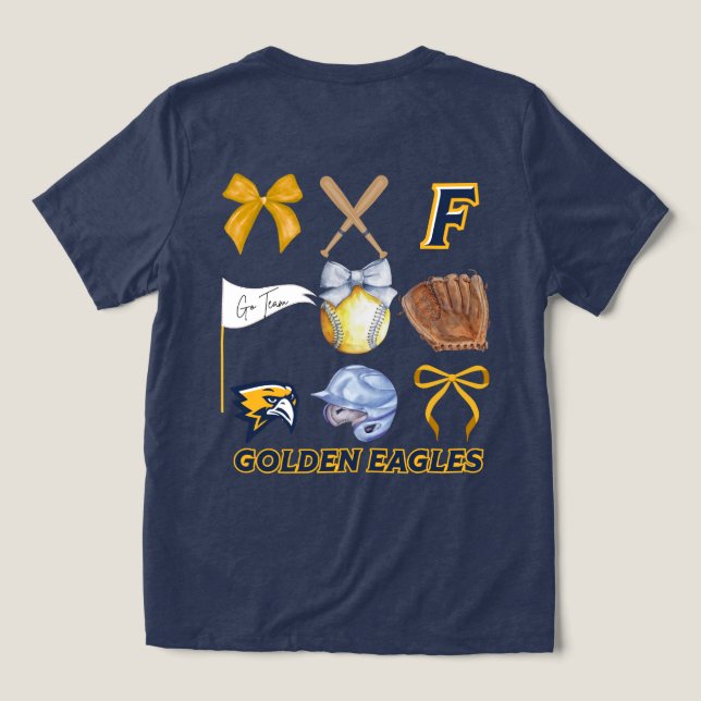 Golden Eagles Softball Spirit Shirt  (Verso do Design )