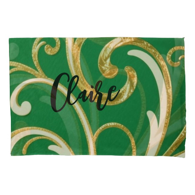 Golden Elegance Moss Green pattern (Frente)