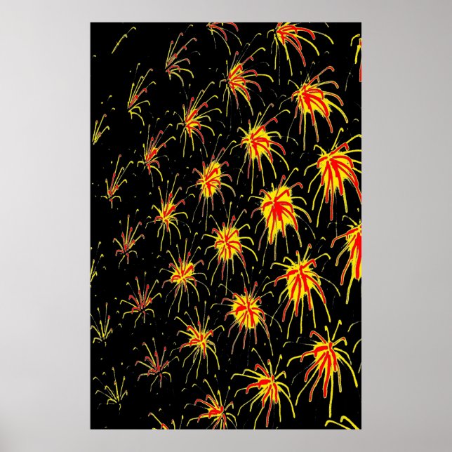 Golden Fireburst Poster (Frente)
