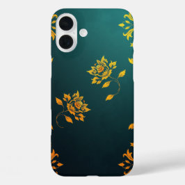 Golden Floral Motif iPhone Case