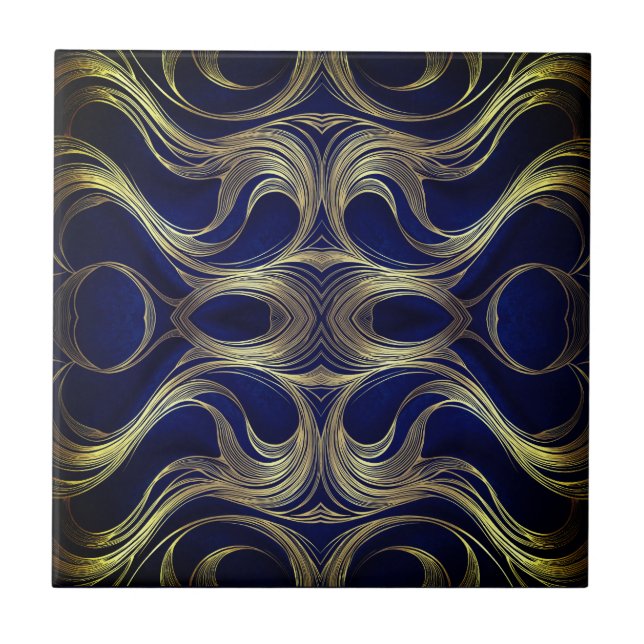 Golden Flow on Deep Blue  (Frente)