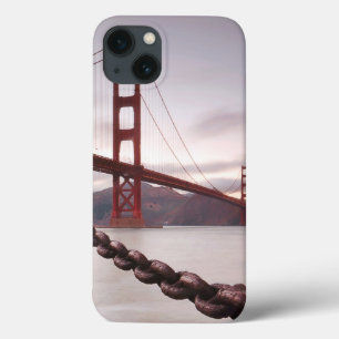 Golden Gate Bridge against mountains