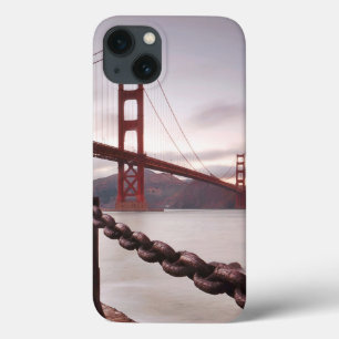 Golden Gate Bridge against mountains