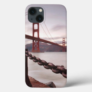 Golden Gate Bridge against mountains