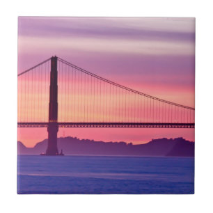 Golden gate bridge no por do sol