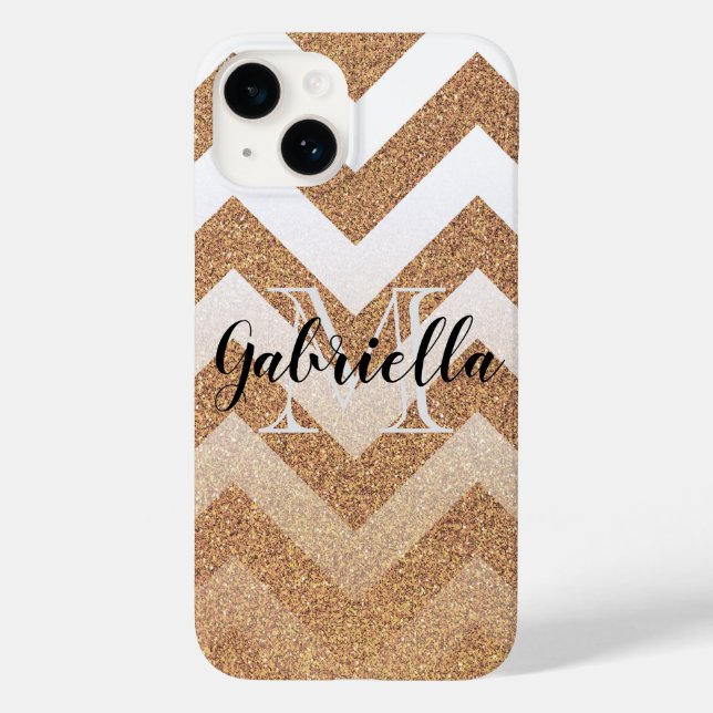 Golden Glitter Chevrons (Verso)