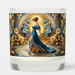 Golden Goddess in Art Nouveau Bloom
