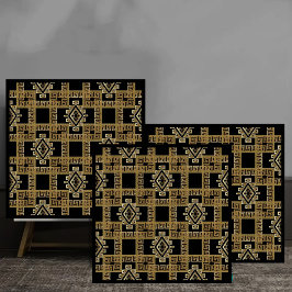 Golden Greek Key Geometric luxury texture